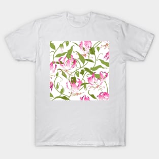 Gloriosa - pink on white T-Shirt